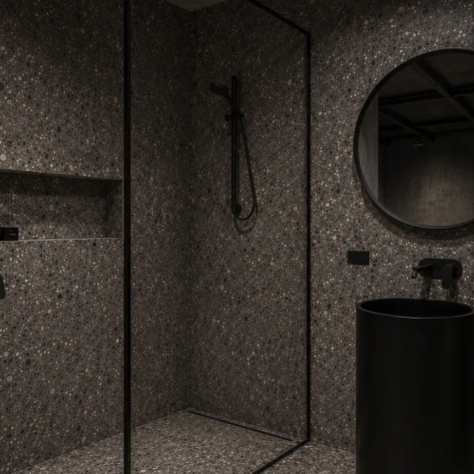 Industrial bathroom renovation